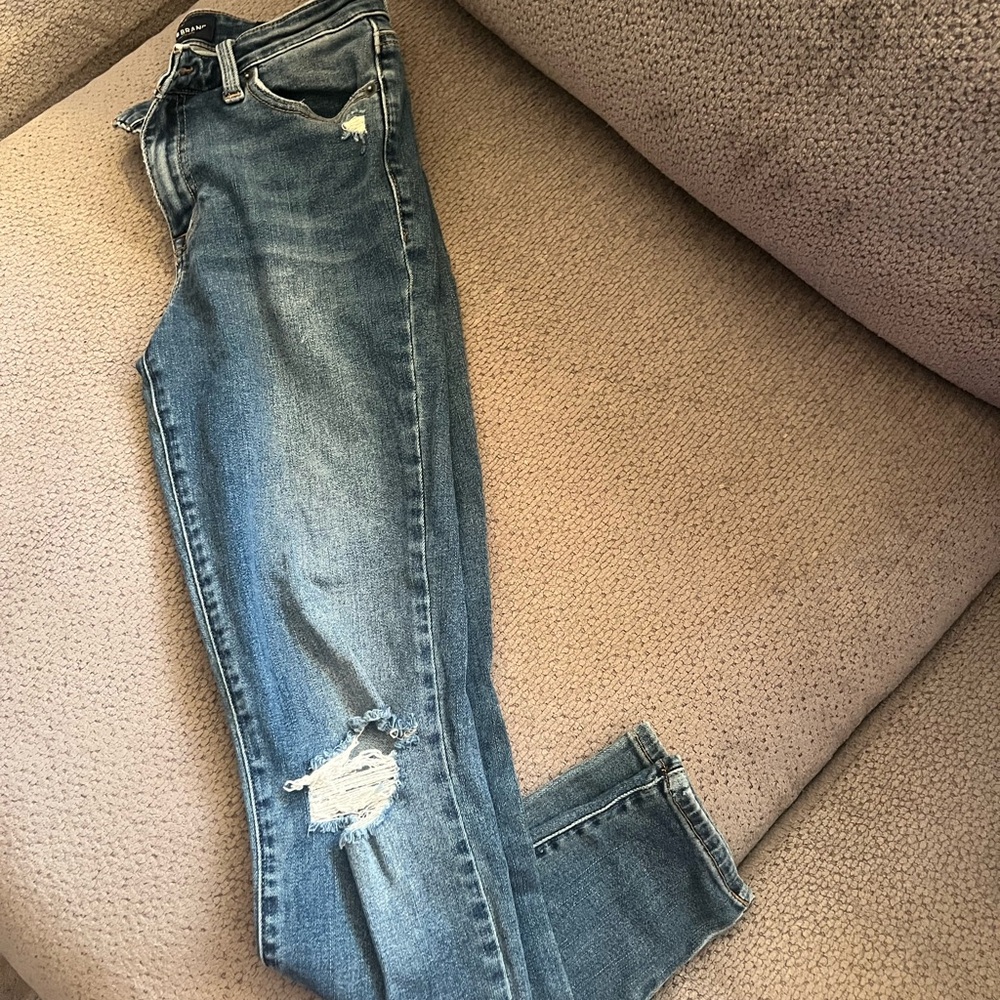 Lucky Brand Blue Distressed Skinny Jeans